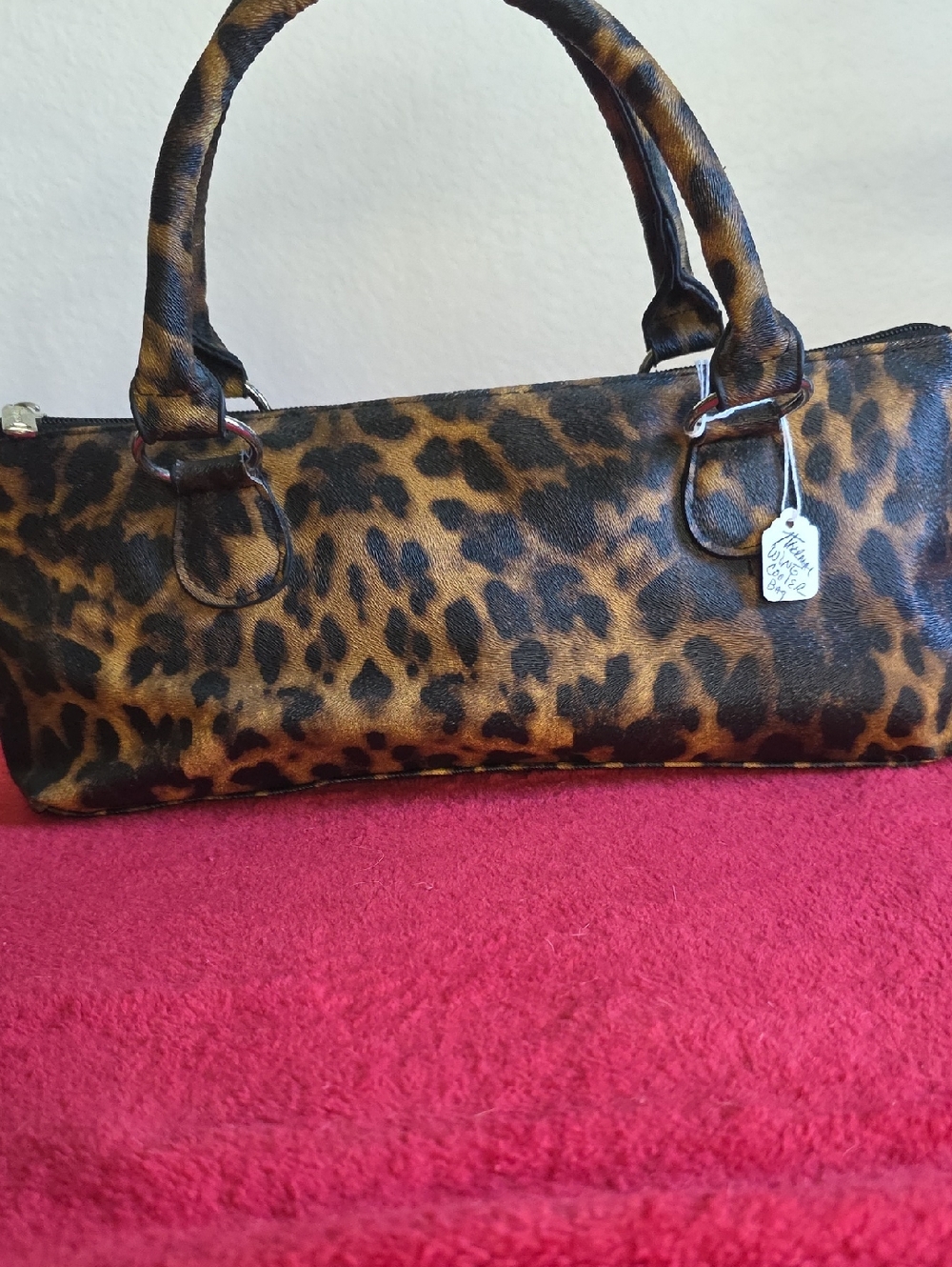 Leopard Print Shoulder Bag in Brown